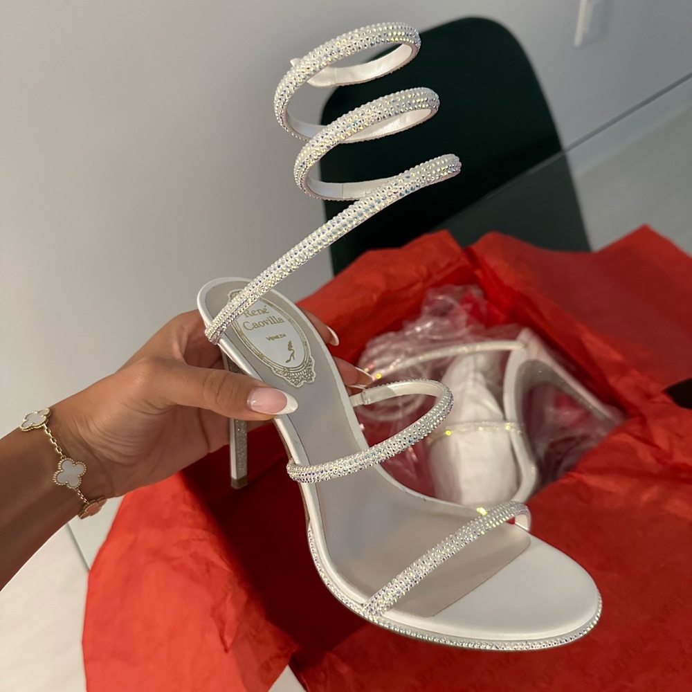 Rene Caovilla Crystal wrap heel